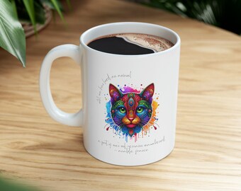 Until One Has Loved An Animal Mug, A Part Of One&#39;s Soul Remains Unawakened, Anatole France Quote, Cat Coffee Cup, Cat Tea Mug