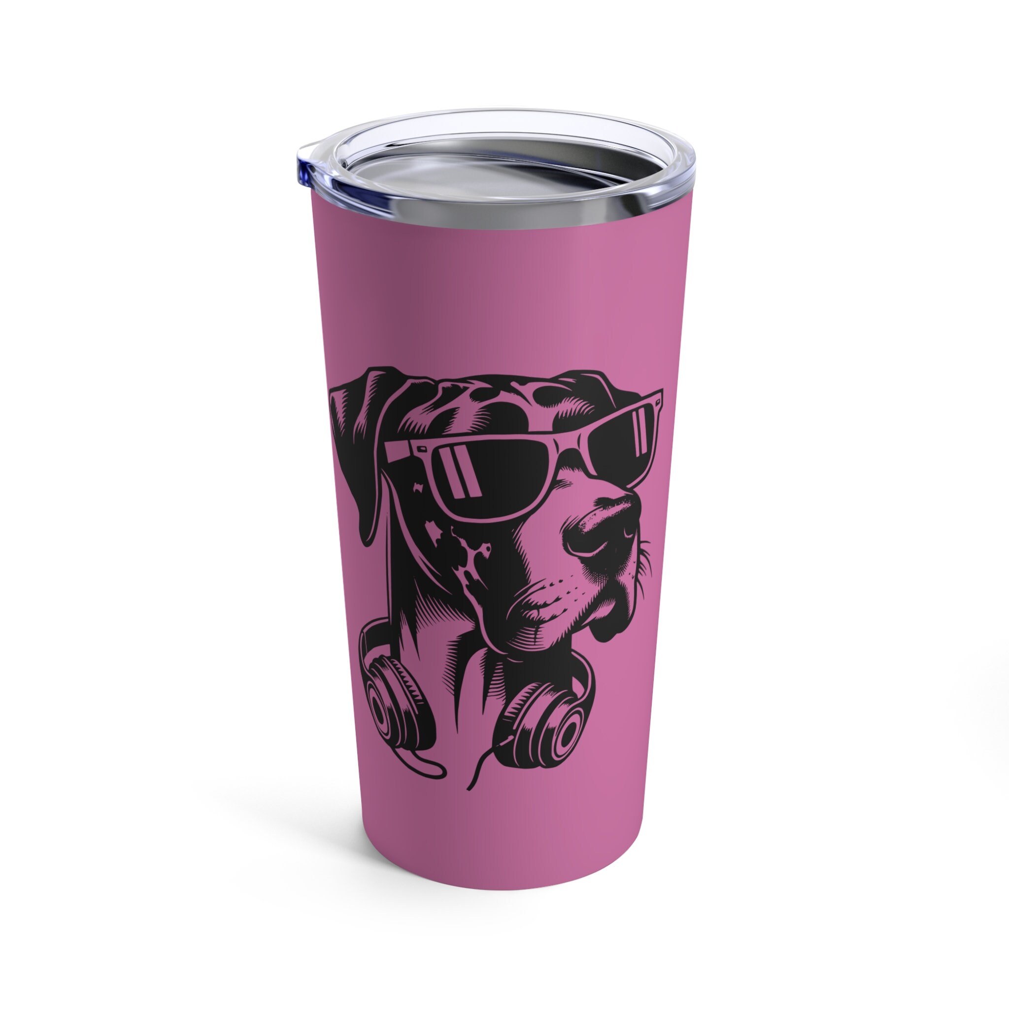Great Dane Dog Wearing Sunglasses and Headphones Tumbler 20oz, Great Dane Tumbler, Great Dane Mom, Dog Tumbler, Great Dane Cup, Dog Cup