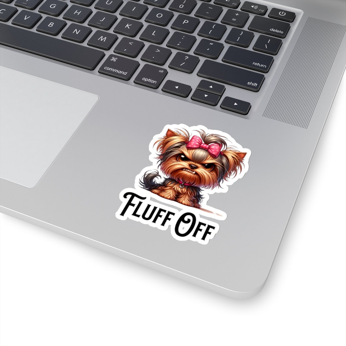 Fluff off Yorkie Sticker, Grumpy Yorkshire Terrier Vinyl Decal - Etsy