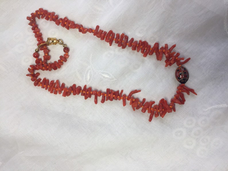 real coral necklace
