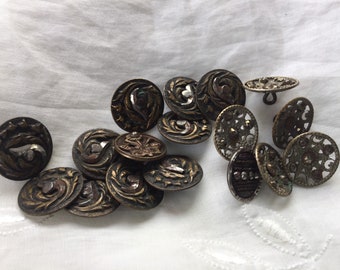 victorian cut steel buttons