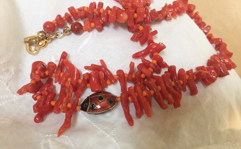 real coral necklace