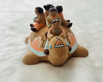 Story telling turtle with children