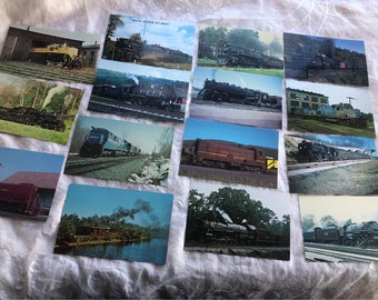 Old train postcards