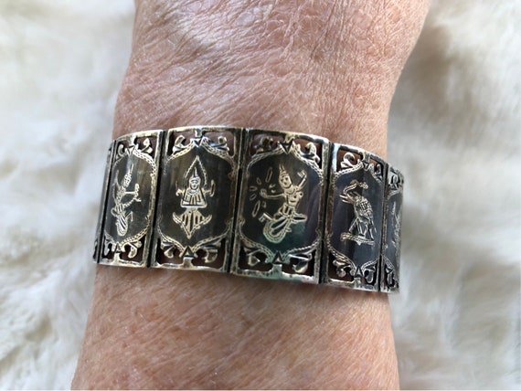 sterling siam dancer panel bracelet - image 1
