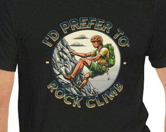 Rock Climbing Unisex Jersey Short Sleeve Tee, Climbing T-Shirt, Mountain Climber Shirt, Adventure Apparel, Outdoor Enthusiast Gift