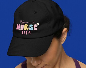 Nurse Life Baseball Cap, Medical Professional Hat, RN Gift, Healthcare Worker Cap, Embroidered Nurse Hat
