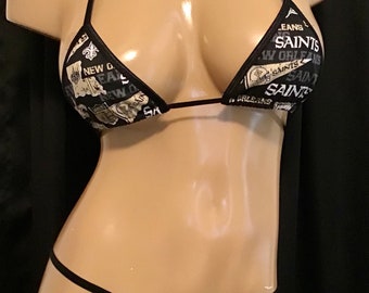 Modèle influenceur cadeau pour fan de bikini des Saints de la Nouvelle-Orléans