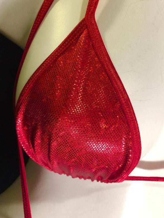 red sparkly bikini