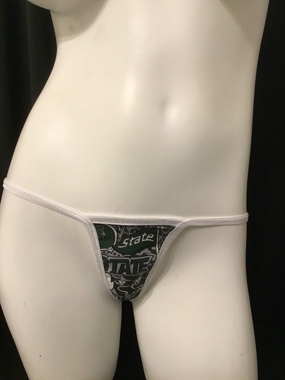 Custom Made Michigan State Spartans Pop Art Print Thong Panty Sizes Xxs-xl  in Stock Unique Fan Gift Sorority -  Israel