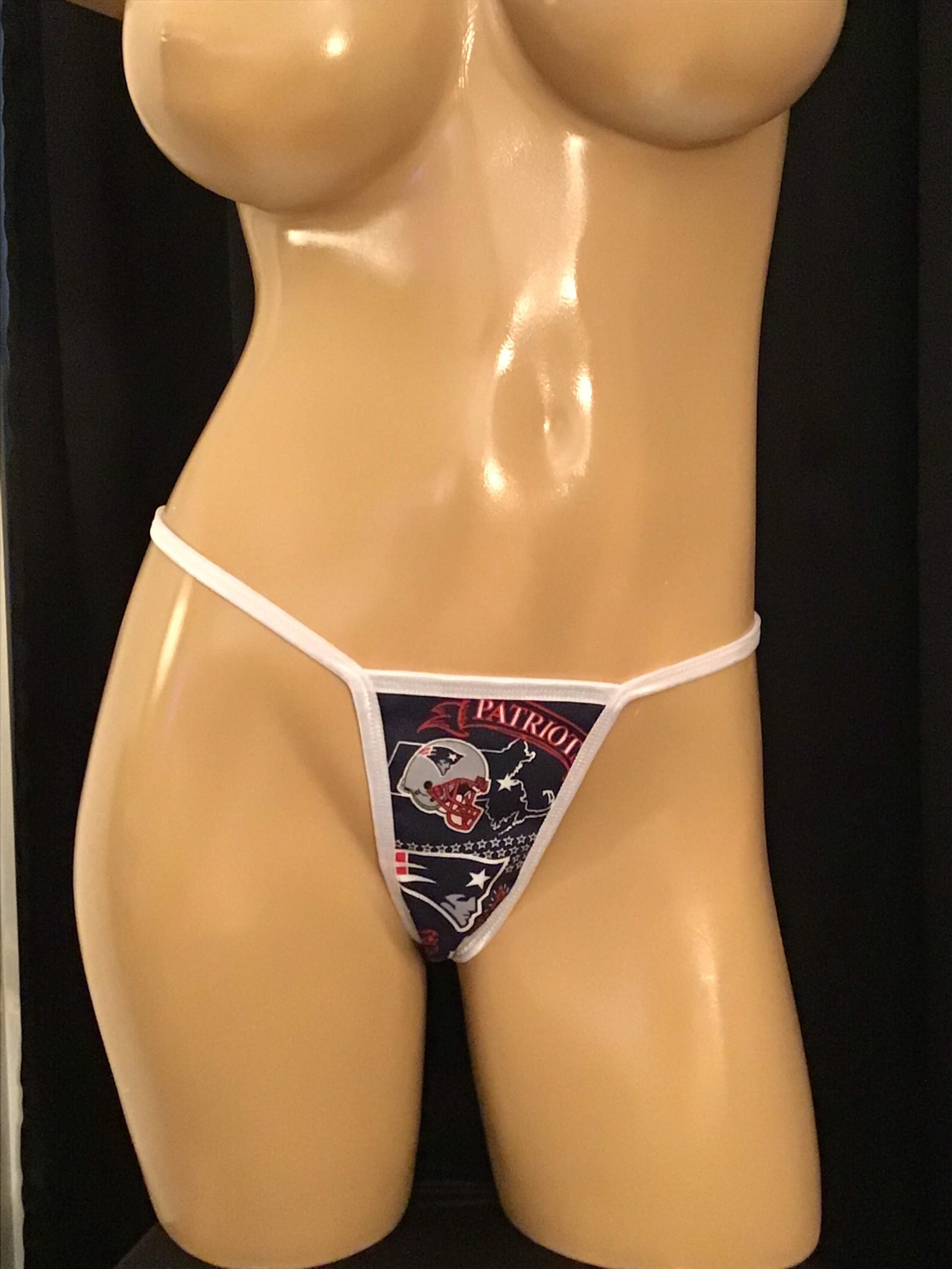 sexy patriots lingerie New England Patriots Lingerie Thong main image 0