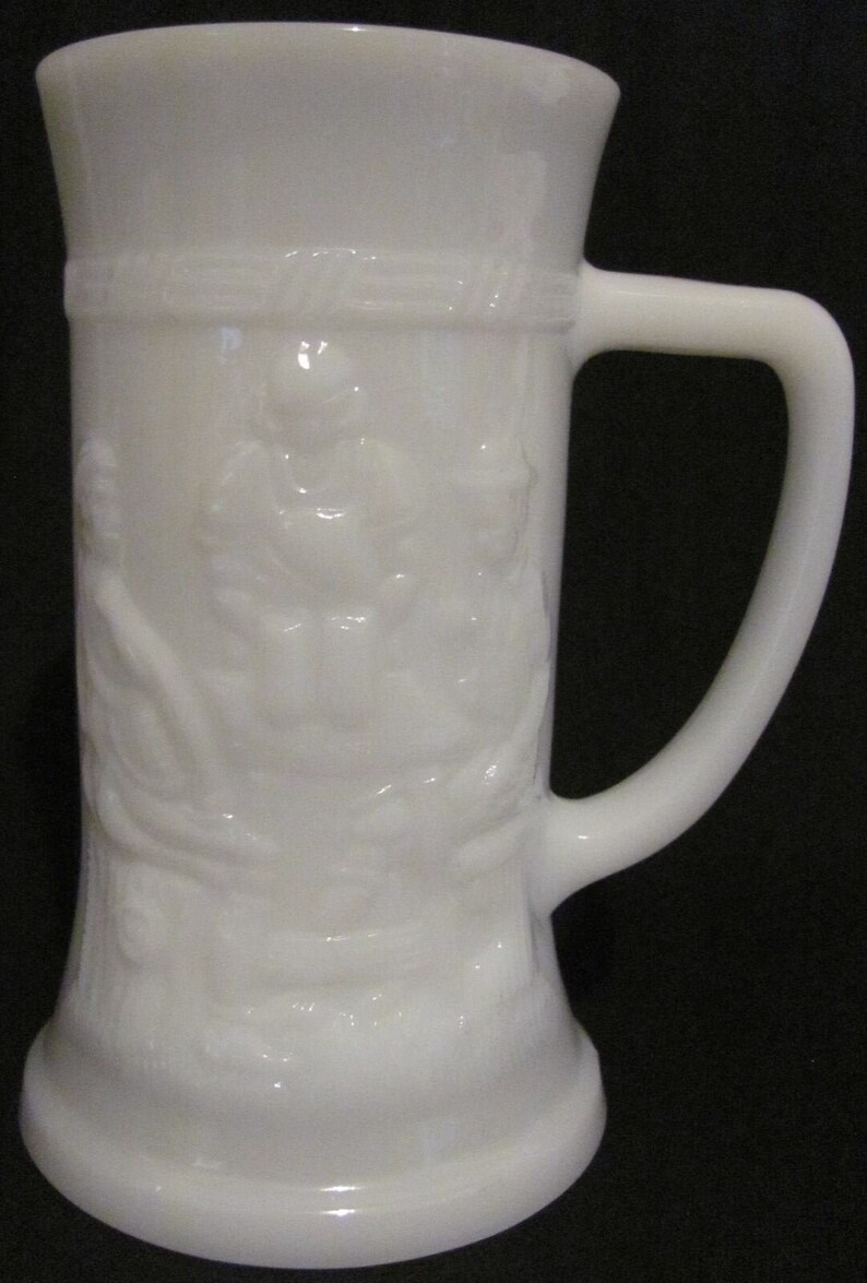 1950's Vintage Collector's Milk Glass Beer/hot Mugs Etsy