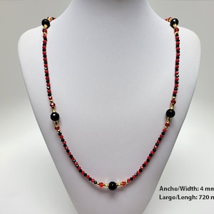 Elegua Necklace in Stainless Steel with black Onix