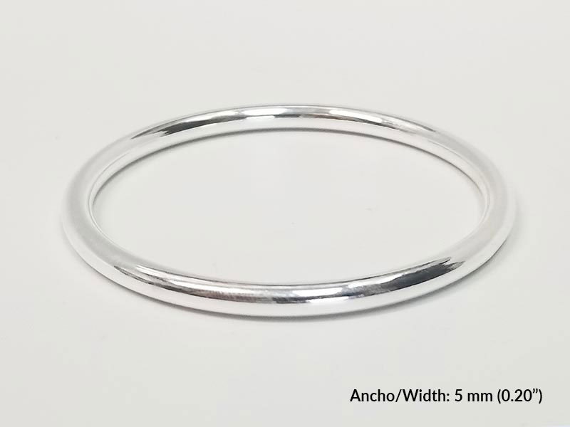 Bangle For Obatala in Stainless Steel with a 925 Sterling Silver plating