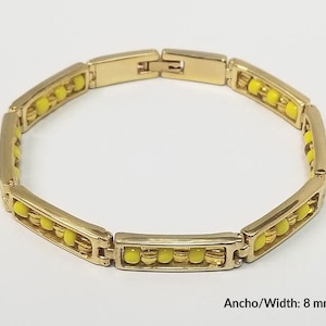 Brazalete de Ochun en Acero Inoxidable con Chapado en Oro Real 14K