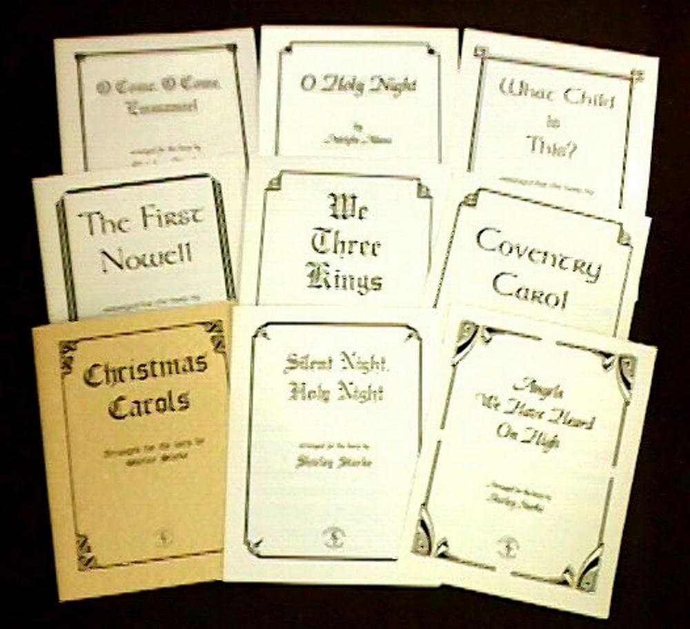Christmas Carols for Harp and Voice, Arranged by Shirley Starke, 8 Pieces, No Jacket Cover, Easy