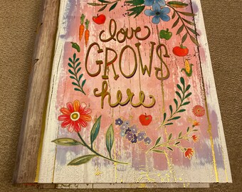 Love Grows Here Decorative Book Box