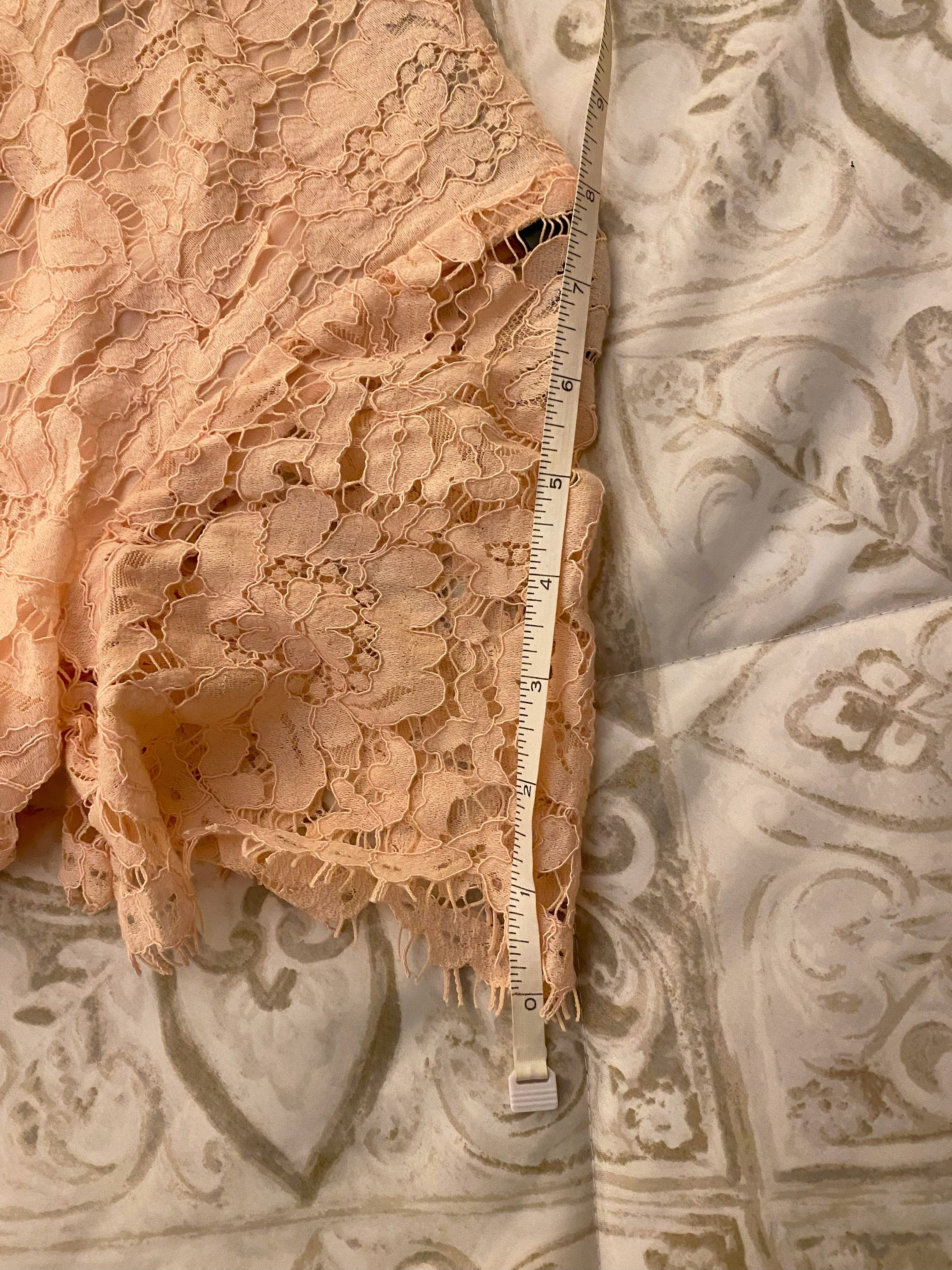 ASOS Lace Crop Top Midi Prom Dress - Size 4 Nude - Etsy