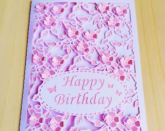 Pop Up two layers Happy Birthday, Happy Anniversary, Happy Mother's Day, Thank You, Greeting Card SVG files for Silhouette and Cricut.