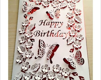 Pop Up Happy Birthday, Love You Mom, Happy Mother's Day SVG files for Silhouette Cameo and Cricut. Clipart PNG transparent included.
