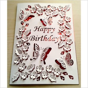 Archivos SVG emergentes de "Feliz Cumpleaños, Te amo, Mamá" y "Feliz Día de la Madre" para Silhouette Cameo y Cricut. Incluye clipart PNG transparente.