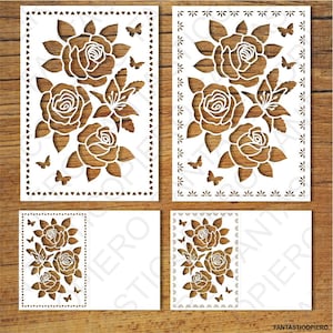 Blumen Grußkarte 2 SVG Dateien für Silhouette Cameo und Cricut. Clipart PNG transparent enthalten.