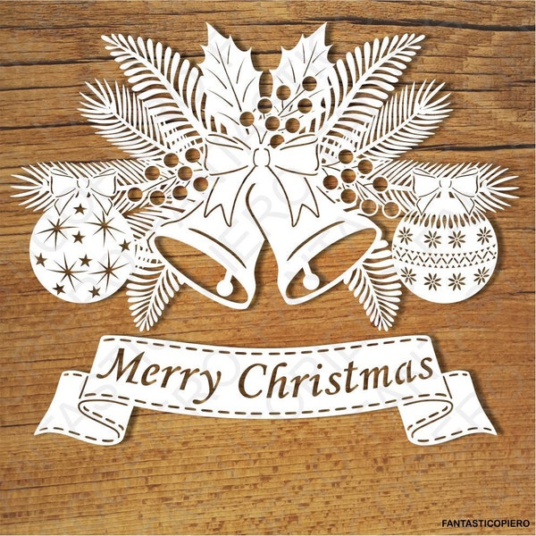 Christmas Decoration 2 SVG files for Silhouette Cameo and Cricut. Clipart PNG transparent included.