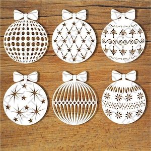Baubles, Christmas Balls SVG files for Silhouette Cameo and Cricut. Clipart PNG transparent included.