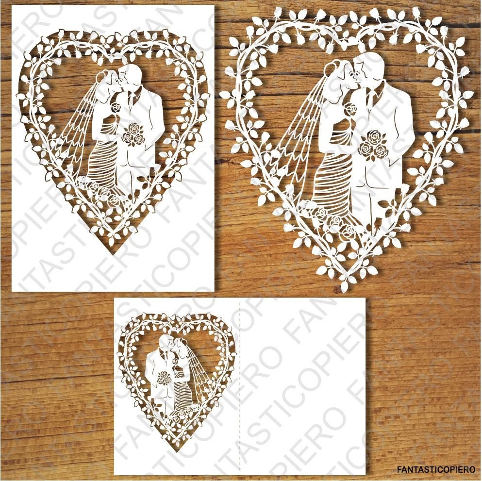 Download Wedding Card Svg Files For Silhouette Cameo And Cricut Etsy