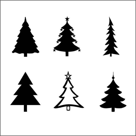 Tree Silhouette. Stencil. Royalty Free SVG, Cliparts, Vectors, and