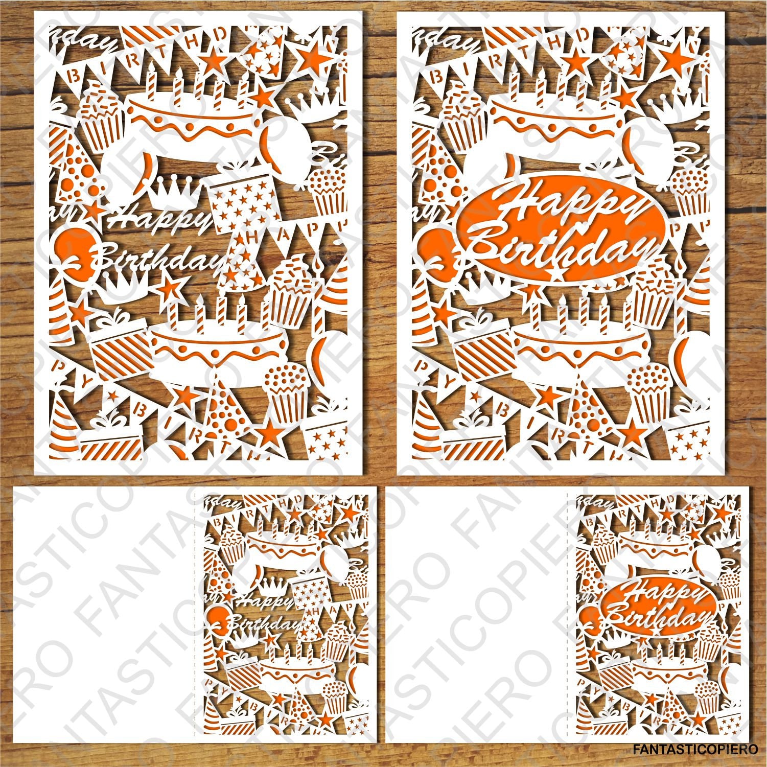 Download Happy Birthday Card Svg Files For Silhouette Cameo And Cricut Etsy