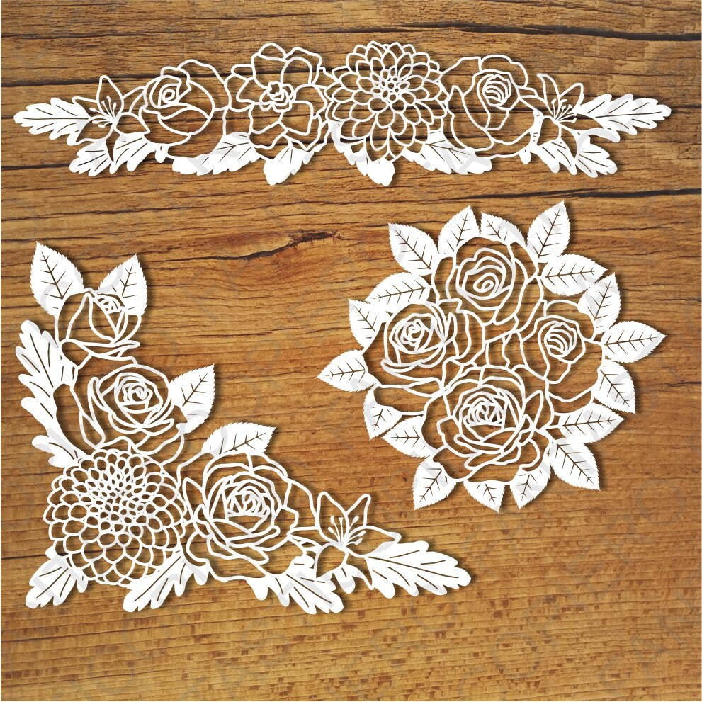 Download Floral Decorations Svg Files For Silhouette Cameo And Cricut Etsy
