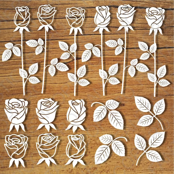 Download Flowers Roses Rosebuds Svg Files For Silhouette Cameo And Etsy