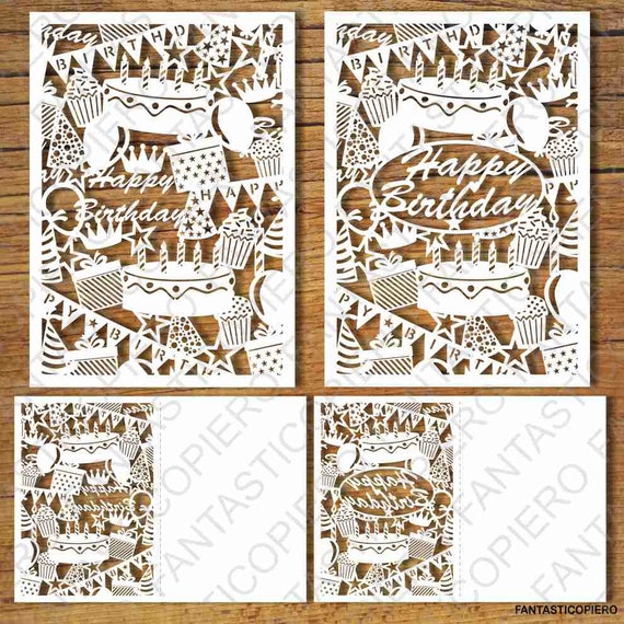 Download Happy Birthday Card Svg Files For Silhouette Cameo And Cricut Etsy