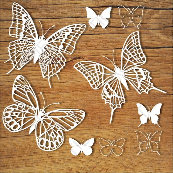 Download Butterflies Set 4 Svg Files For Silhouette Cameo And Cricut Etsy
