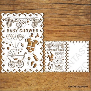 Download Baby Shower Card Svg Files For Silhouette Cameo And Cricut Etsy