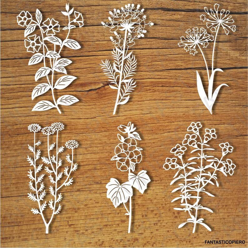 Download Fleurs sauvages lot 3 SVG fichiers pour Silhouette Cameo ...