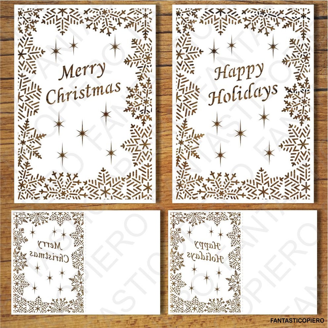 Merry Christmas, Greeting Card SVG Files for Silhouette Cameo and ...