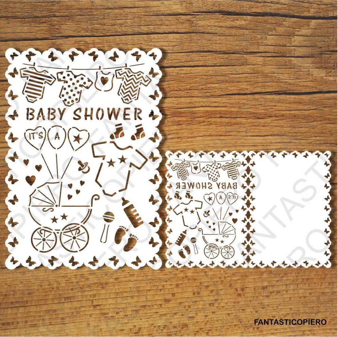 Baby Shower card SVG files for Silhouette Cameo and Cricut. Etsy