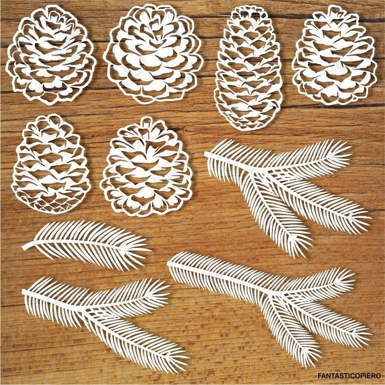 Download Pine cones and Pine branches SVG Files for Silhouette ...