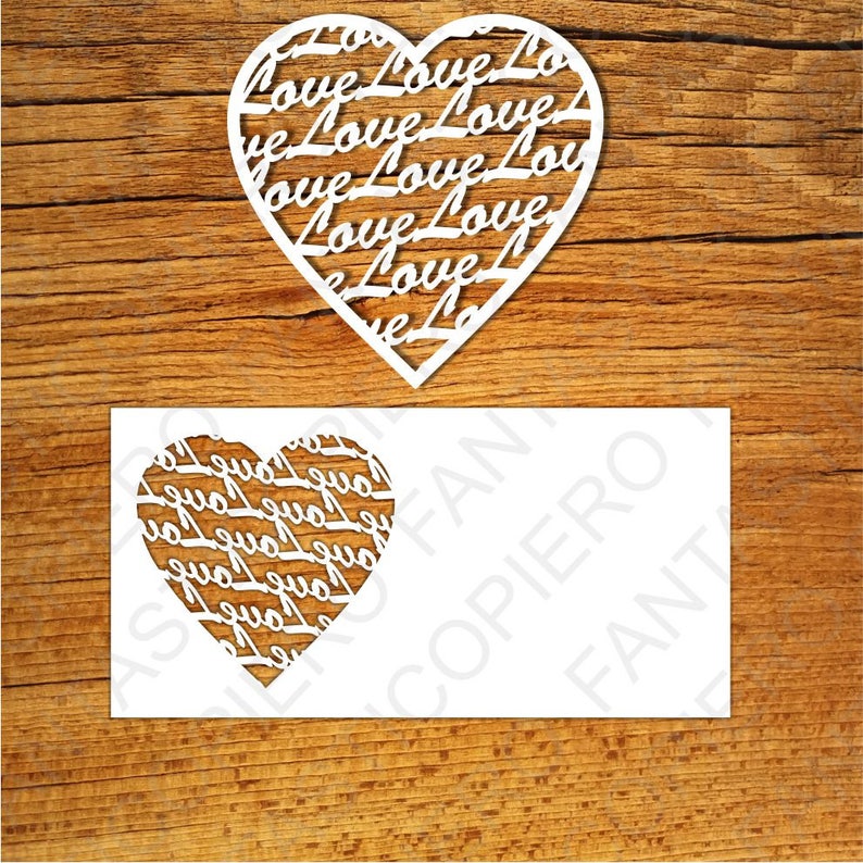 Download Heart with Love SVG fichiers pour Silhouette Cameo et ...