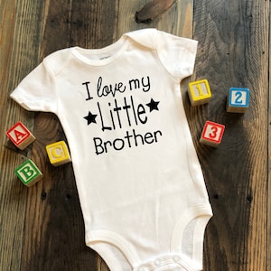 I Love My Little Brother Toddler Shirt, Little Brother Baby Bodysuit, Big Brother Shirt, Big Sister Shirt, Baby Gift, New Baby, Kids Clothes