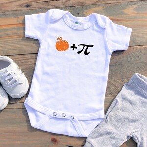 Pumpkin Pi Bodysuit or Toddler Shirt, Math Teacher Baby, Math Autumn Baby Clothes, Nerdy Baby,  Baby Shower Gift, Math Lover Baby Clothes
