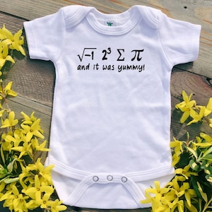 Math Shirt for Kids, Pi Day Shirt, Funny Math Baby Bodysuit, Math Pun, Math Teacher Baby, Baby Clothes Math, Math Funny Baby Shirt