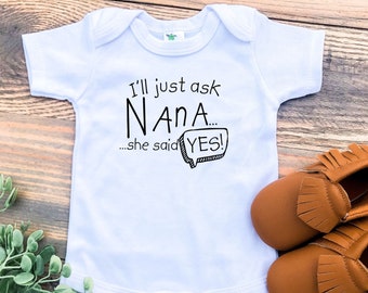 Funny Nana Baby Bodysuit, Toddler Shirt, Gift for Nana, New Grandmother Gift, New Nana, Baby Shower Gift from Nana, Grandchild from Nana