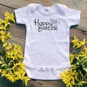 Easter Baby Bodysuit, Happy Easter Toddler Shirt, Easter Baby Outfit, Cute Easter Outfit, Baby&#39;s First Easter, Gender Neutral Easter Outfit