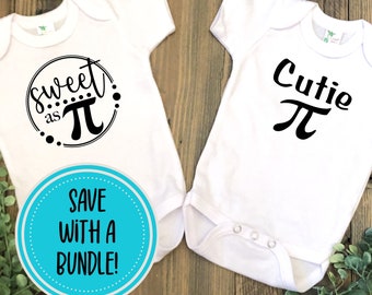 Math Baby Bodysuit, Pi Puns for Baby, Math Lover Baby Gift, Cutie Pi, Sweet as Pi, Math Shirt for Kids, Baby Gift Math, Math Teacher Baby