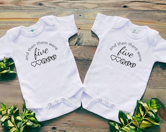 Twin Pregnancy Announcement Baby Bodysuits, Dog Sibling for Twins, Baby Shower Gift for Twins, Twins Pregnancy Reveal, Dog Mom Baby Bodysuit