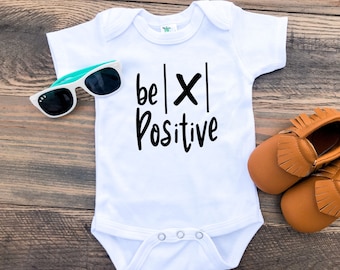 Math Pun Be Positive Baby Bodysuit or Toddler Shirt, Baby Gift, New Baby, Nerdy Baby Clothes, Funny Kid's Shirt, Gender Neutral Math Shirt