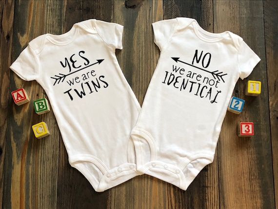 Yes We're Twins No Not Identical Shirt Funny Twin Gift Yes We're Twins No Not Identical Shirt Funny Twin Gift